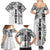 Samoa 685 Art Traditional Tattoo Pattern Family Matching Summer Maxi Dress and Hawaiian Shirt White Color