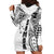 Samoa 685 Art Traditional Tattoo Pattern Hoodie Dress White Color