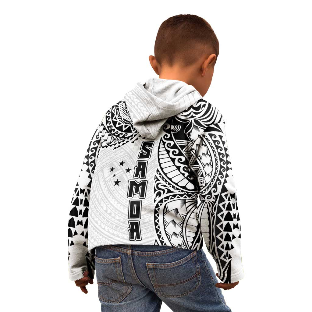 Samoa 685 Art Traditional Tattoo Pattern Kid Hoodie White Color