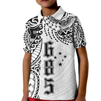 Samoa 685 Art Traditional Tattoo Pattern Kid Polo Shirt White Color