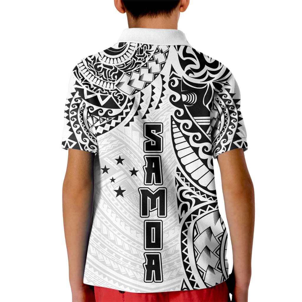 Samoa 685 Art Traditional Tattoo Pattern Kid Polo Shirt White Color