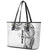 Samoa 685 Art Traditional Tattoo Pattern Leather Tote Bag White Color