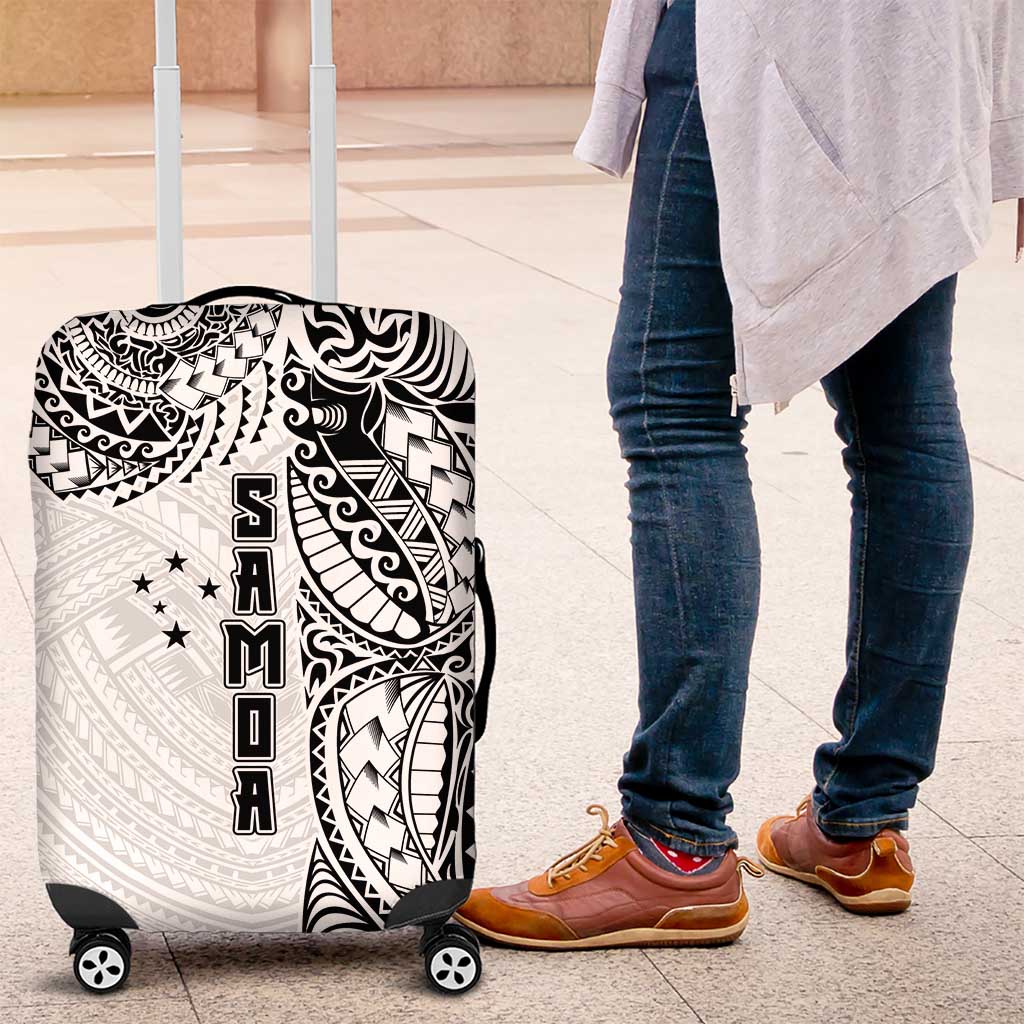 Samoa 685 Art Traditional Tattoo Pattern Luggage Cover White Color