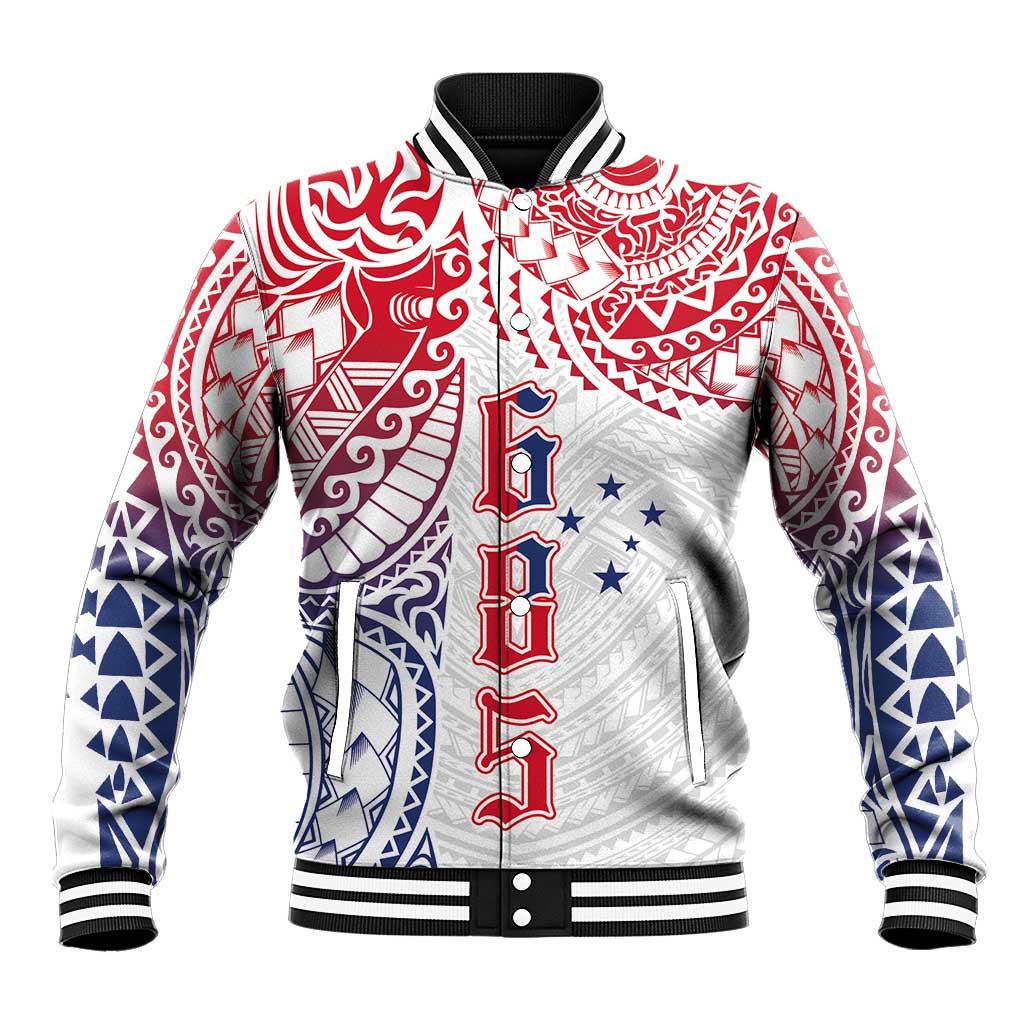 Samoa 685 Art Traditional Tattoo Pattern Baseball Jacket Gradient Color