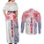 Samoa 685 Art Traditional Tattoo Pattern Couples Matching Off Shoulder Maxi Dress and Long Sleeve Button Shirt Gradient Color