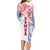 Samoa 685 Art Traditional Tattoo Pattern Family Matching Long Sleeve Bodycon Dress and Hawaiian Shirt Gradient Color