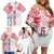 Samoa 685 Art Traditional Tattoo Pattern Family Matching Off Shoulder Short Dress and Hawaiian Shirt Gradient Color