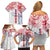 Samoa 685 Art Traditional Tattoo Pattern Family Matching Off Shoulder Short Dress and Hawaiian Shirt Gradient Color