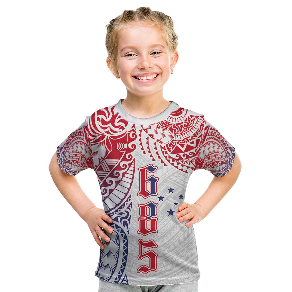 Samoa 685 Art Traditional Tattoo Pattern Kid T Shirt Gradient Color