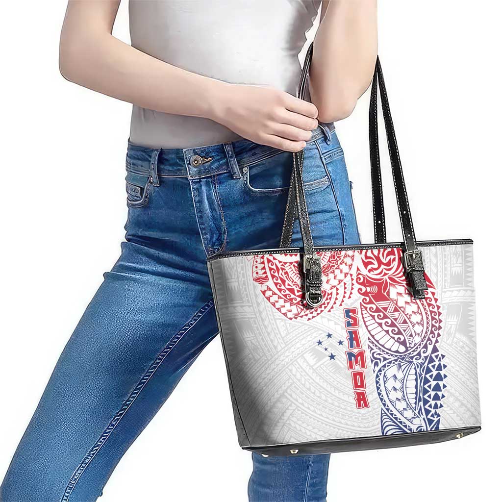 Samoa 685 Art Traditional Tattoo Pattern Leather Tote Bag Gradient Color