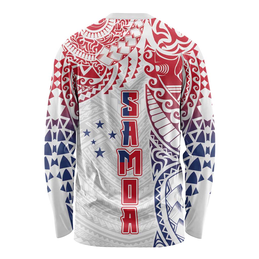 Samoa 685 Art Traditional Tattoo Pattern Long Sleeve Shirt Gradient Color