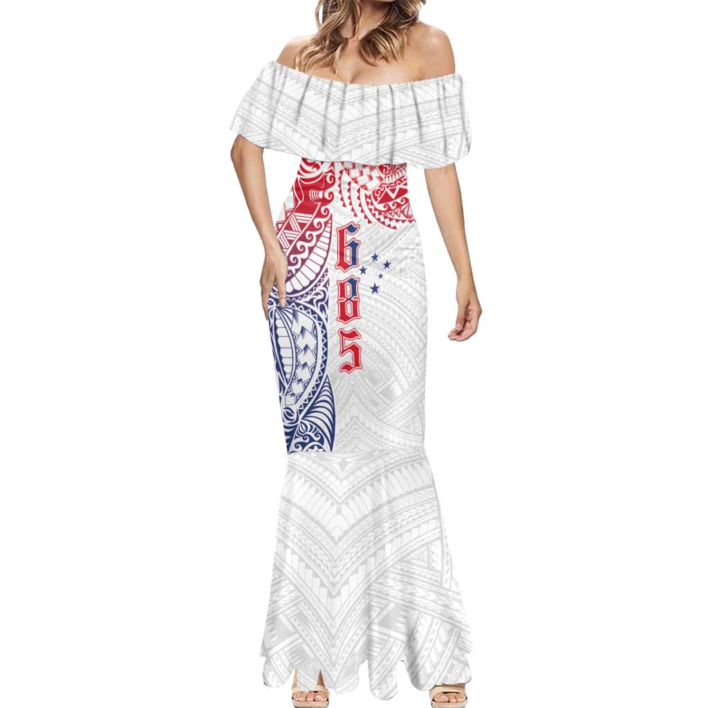 Samoa 685 Art Traditional Tattoo Pattern Mermaid Dress Gradient Color