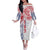 Samoa 685 Art Traditional Tattoo Pattern Off The Shoulder Long Sleeve Dress Gradient Color