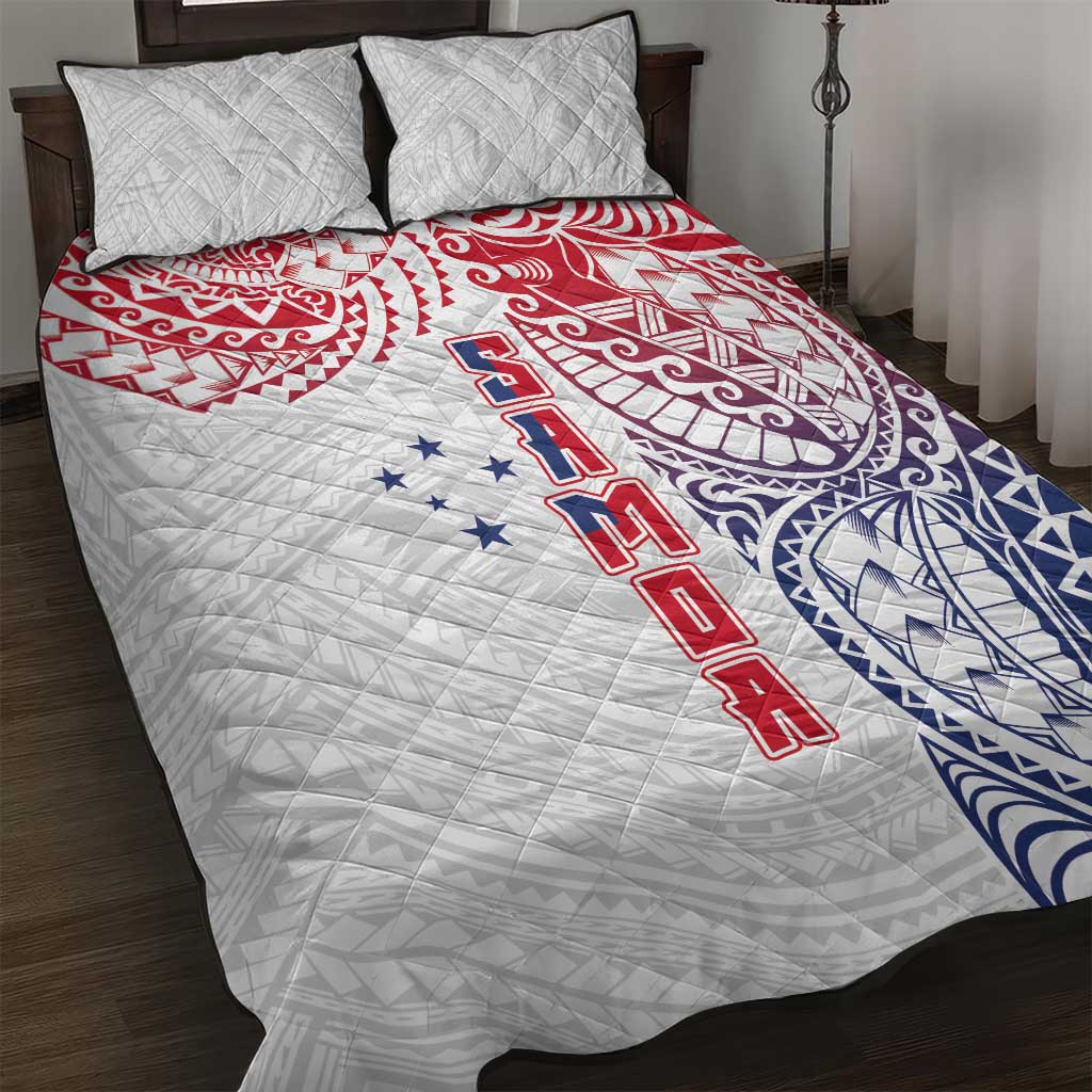 Samoa 685 Art Traditional Tattoo Pattern Quilt Bed Set Gradient Color