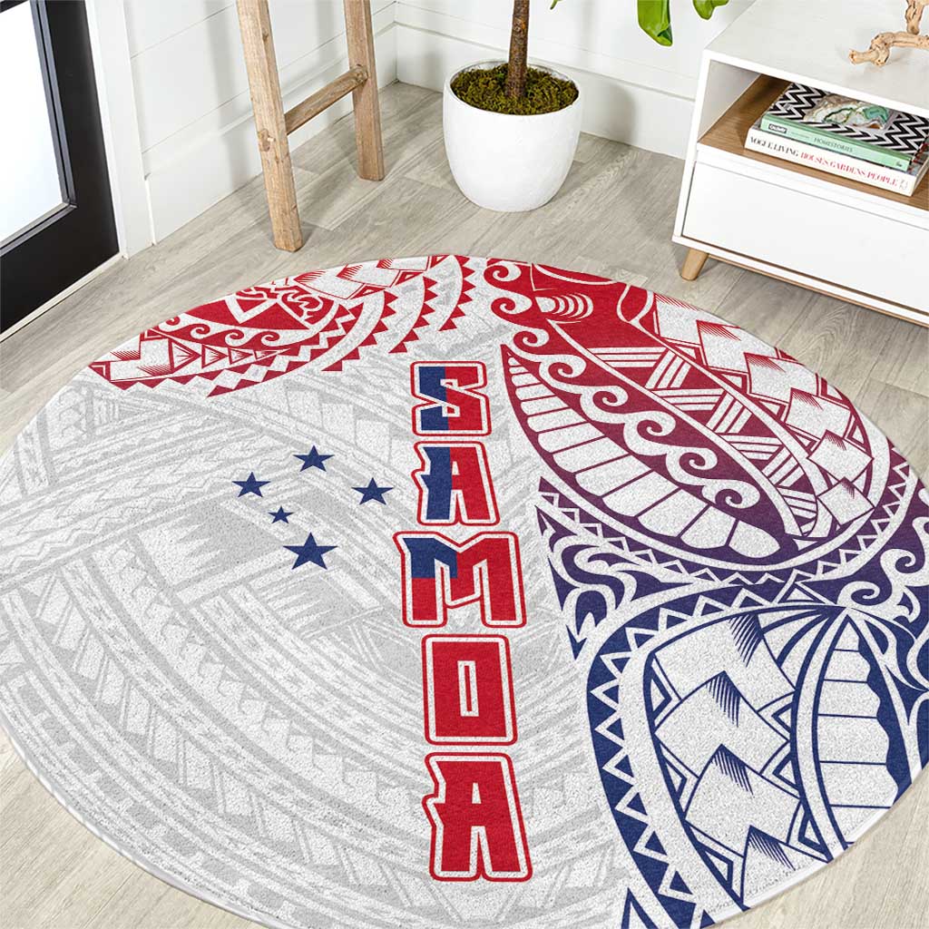 Samoa 685 Art Traditional Tattoo Pattern Round Carpet Gradient Color