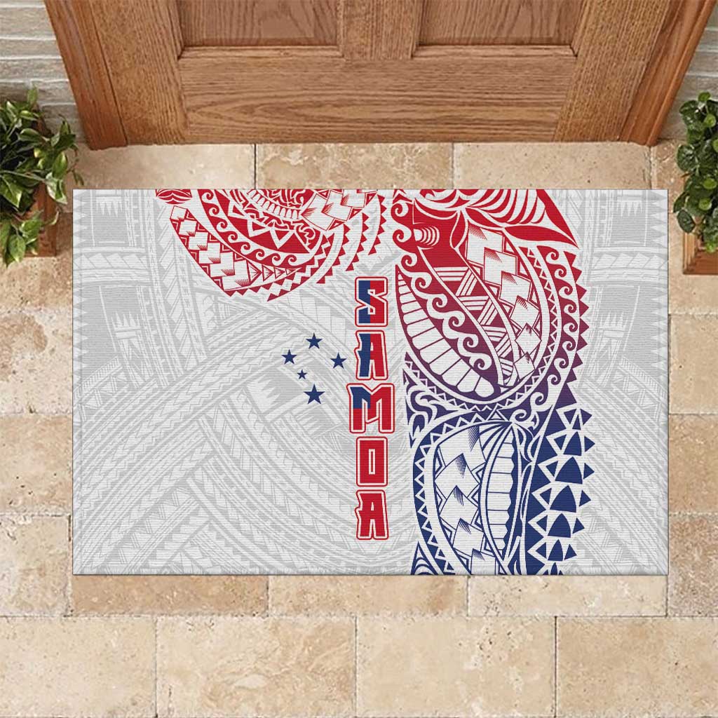 Samoa 685 Art Traditional Tattoo Pattern Rubber Doormat Gradient Color