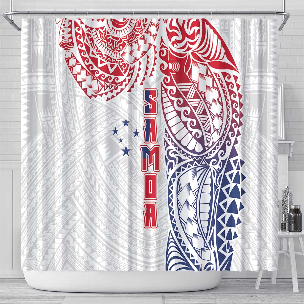 Samoa 685 Art Traditional Tattoo Pattern Shower Curtain Gradient Color