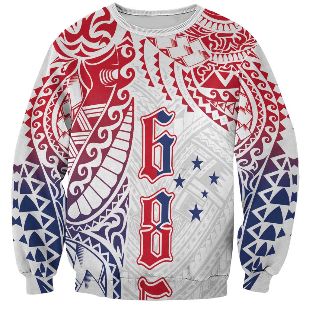 Samoa 685 Art Traditional Tattoo Pattern Sweatshirt Gradient Color