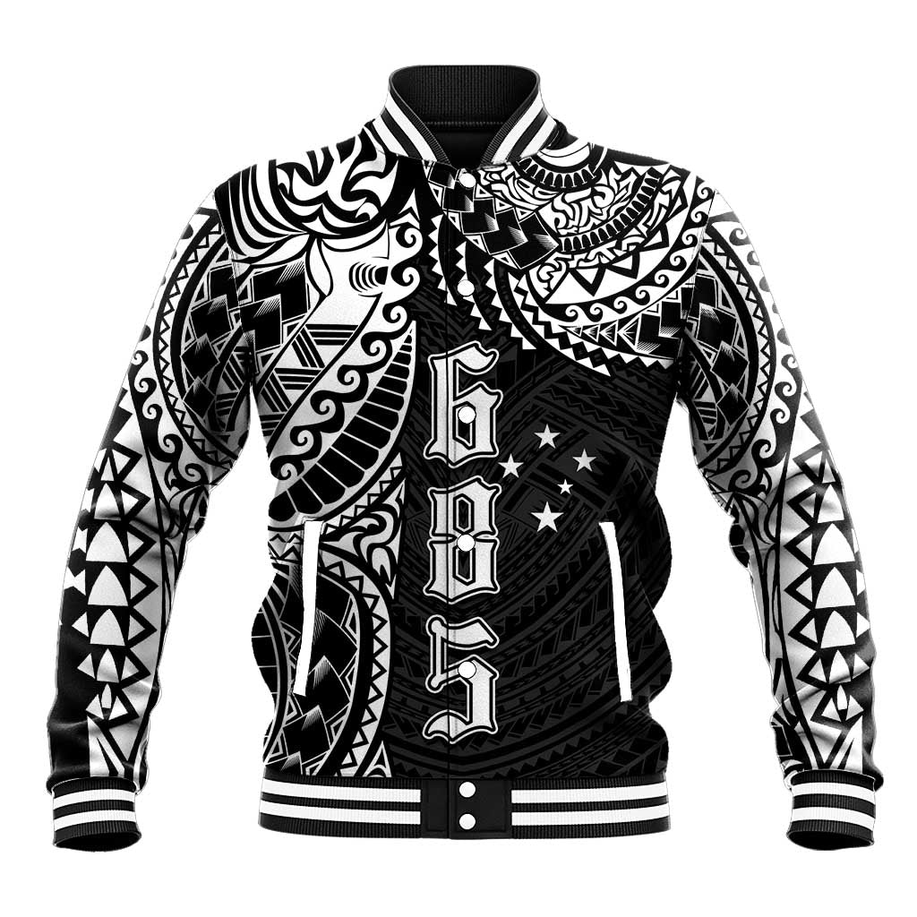 Samoa 685 Art Traditional Tattoo Pattern Baseball Jacket Black Color