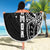 Samoa 685 Art Traditional Tattoo Pattern Beach Blanket Black Color