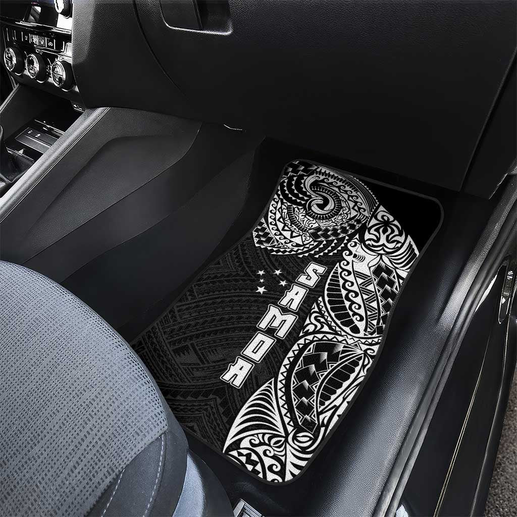 Samoa 685 Art Traditional Tattoo Pattern Car Mats Black Color