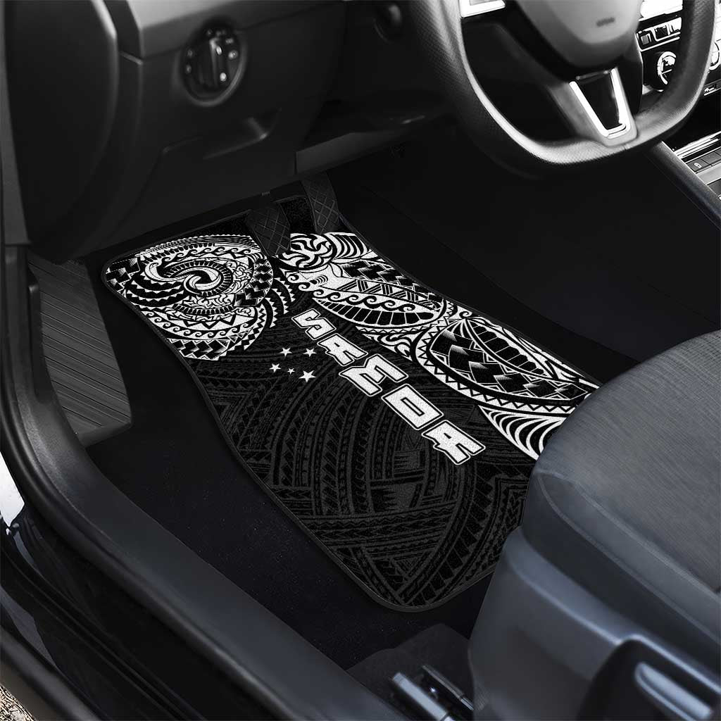 Samoa 685 Art Traditional Tattoo Pattern Car Mats Black Color