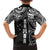 Samoa 685 Art Traditional Tattoo Pattern Family Matching Long Sleeve Bodycon Dress and Hawaiian Shirt Black Color