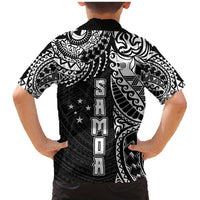 Samoa 685 Art Traditional Tattoo Pattern Family Matching Mermaid Dress and Hawaiian Shirt Black Color