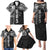 Samoa 685 Art Traditional Tattoo Pattern Family Matching Puletasi and Hawaiian Shirt Black Color