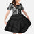 Samoa 685 Art Traditional Tattoo Pattern Family Matching Short Sleeve Bodycon Dress and Hawaiian Shirt Black Color