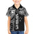 Samoa 685 Art Traditional Tattoo Pattern Family Matching Short Sleeve Bodycon Dress and Hawaiian Shirt Black Color