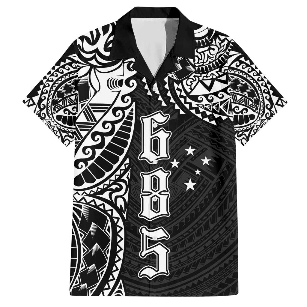 Samoa 685 Art Traditional Tattoo Pattern Hawaiian Shirt Black Color