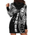 Samoa 685 Art Traditional Tattoo Pattern Hoodie Dress Black Color