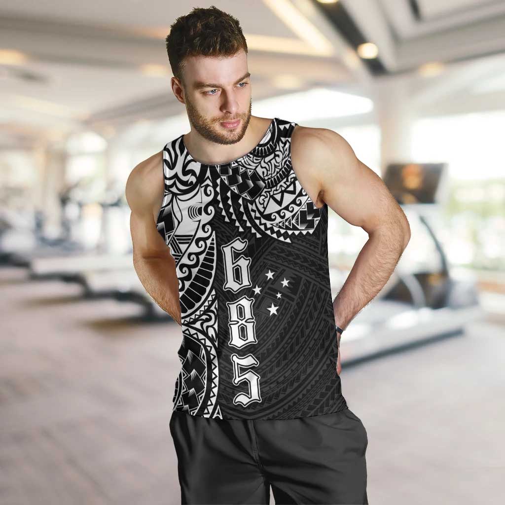 Samoa 685 Art Traditional Tattoo Pattern Men Tank Top Black Color