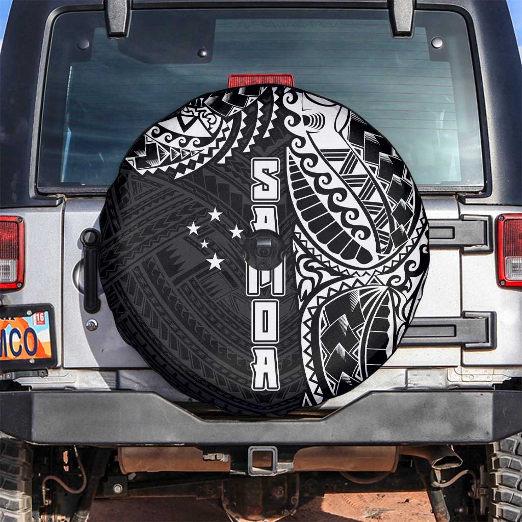 Samoa 685 Art Traditional Tattoo Pattern Spare Tire Cover Black Color