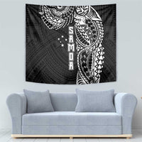 Samoa 685 Art Traditional Tattoo Pattern Tapestry Black Color