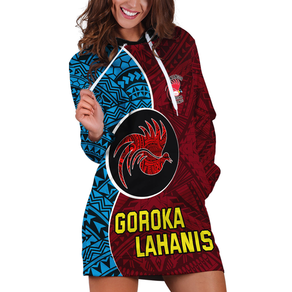 Bintangor Goroka Lahanis Rugby Hoodie Dress Papua New Guinea Polynesian Tattoo LT03 Red - Polynesian Pride