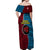 Bintangor Goroka Lahanis Rugby Off Shoulder Maxi Dress Papua New Guinea Polynesian Tattoo LT03 - Polynesian Pride