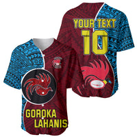 Custom Bintangor Goroka Lahanis Rugby Baseball Jersey Papua New Guinea Polynesian Tattoo LT03 - Polynesian Pride