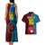 Custom Bintangor Goroka Lahanis Rugby Couples Matching Tank Maxi Dress and Hawaiian Shirt Papua New Guinea Polynesian Tattoo LT03 - Polynesian Pride