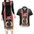 Vanuatu Christmas Couples Matching Long Sleeve Bodycon Dress and Hawaiian Shirt Polynesian Tribal Snow Style LT03 Black - Polynesian Pride