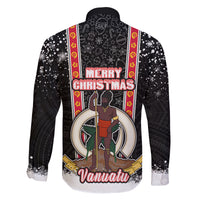 Vanuatu Christmas Family Matching Tank Maxi Dress and Hawaiian Shirt Polynesian Tribal Snow Style LT03 - Polynesian Pride