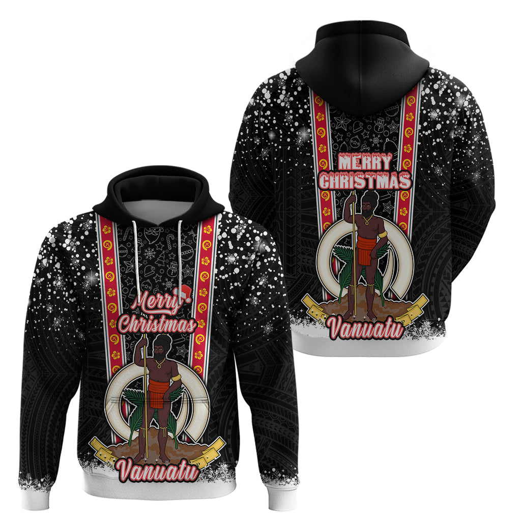Vanuatu Christmas Hoodie Polynesian Tribal Snow Style LT03 - Polynesian Pride