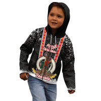 Vanuatu Christmas Kid Hoodie Polynesian Tribal Snow Style LT03 - Polynesian Pride