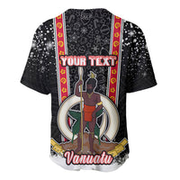 Personalised Vanuatu Christmas Baseball Jersey Polynesian Tribal Snow Style LT03 - Polynesian Pride