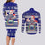 Samoa Christmas Couples Matching Long Sleeve Bodycon Dress and Long Sleeve Button Shirts The Santa Coat of Arms with Samoa Bracelet Pattern LT03 - Polynesian Pride