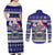 Samoa Christmas Couples Matching Off Shoulder Maxi Dress and Long Sleeve Button Shirts The Santa Coat of Arms with Samoa Bracelet Pattern LT03 - Polynesian Pride