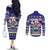 Samoa Christmas Couples Matching Off The Shoulder Long Sleeve Dress and Long Sleeve Button Shirts The Santa Coat of Arms with Samoa Bracelet Pattern LT03 - Polynesian Pride