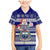 Samoa Christmas Family Matching Mermaid Dress and Hawaiian Shirt The Santa Coat of Arms with Samoa Bracelet Pattern LT03 Son's Shirt Blue - Polynesian Pride