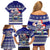 Samoa Christmas Family Matching Off Shoulder Short Dress and Hawaiian Shirt The Santa Coat of Arms with Samoa Bracelet Pattern LT03 - Polynesian Pride